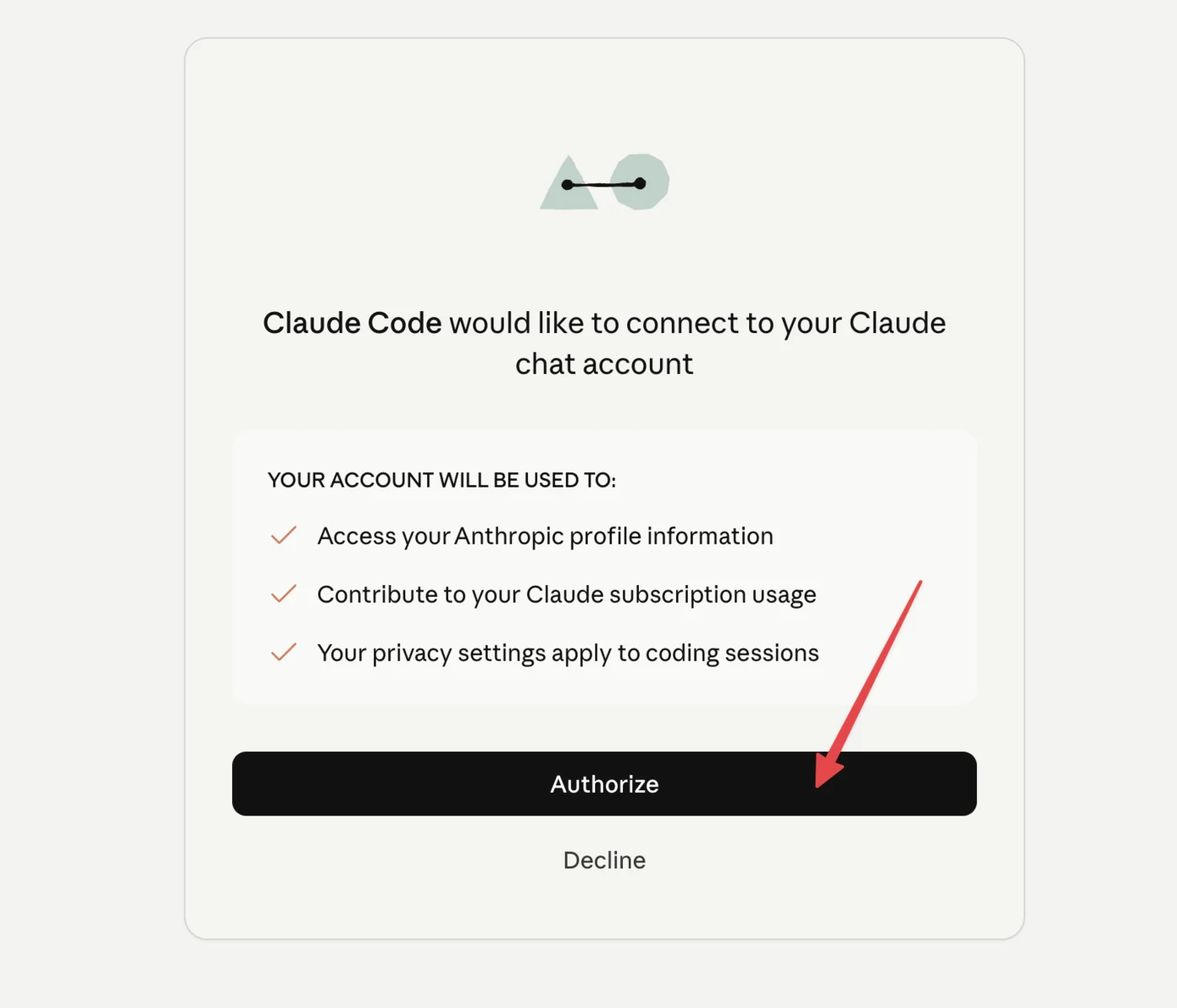 หน้า Authorize ของ Claude สำหรับเชื่อมกับ Hermes